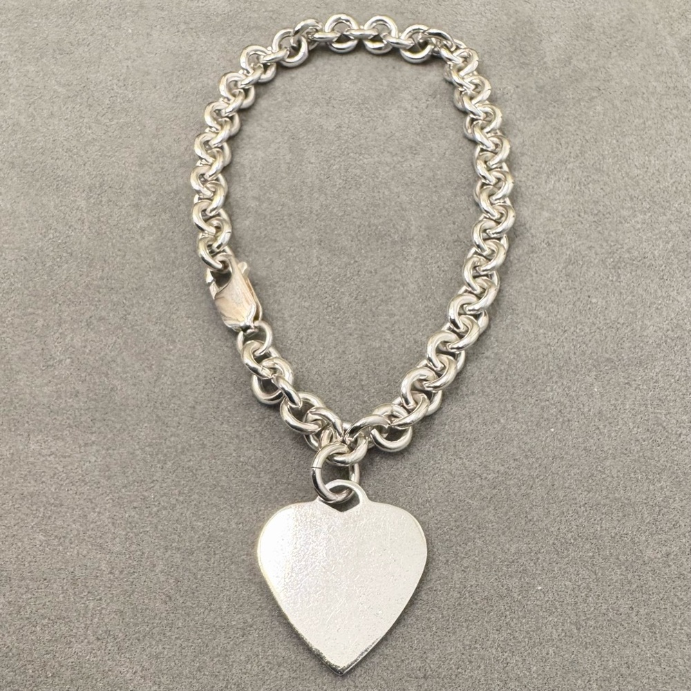 Sterling Silver Heart Charm Bracelet